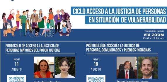 Seminarios en línea Ciclo Acceso a la Justicia del mes de agosto