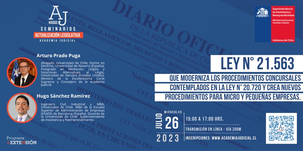 Ley N° 21.563 que Moderniza procedimientos concursales y crea procedimientos para MIPYMES / A. Prado, H. Sánchez / Comercial