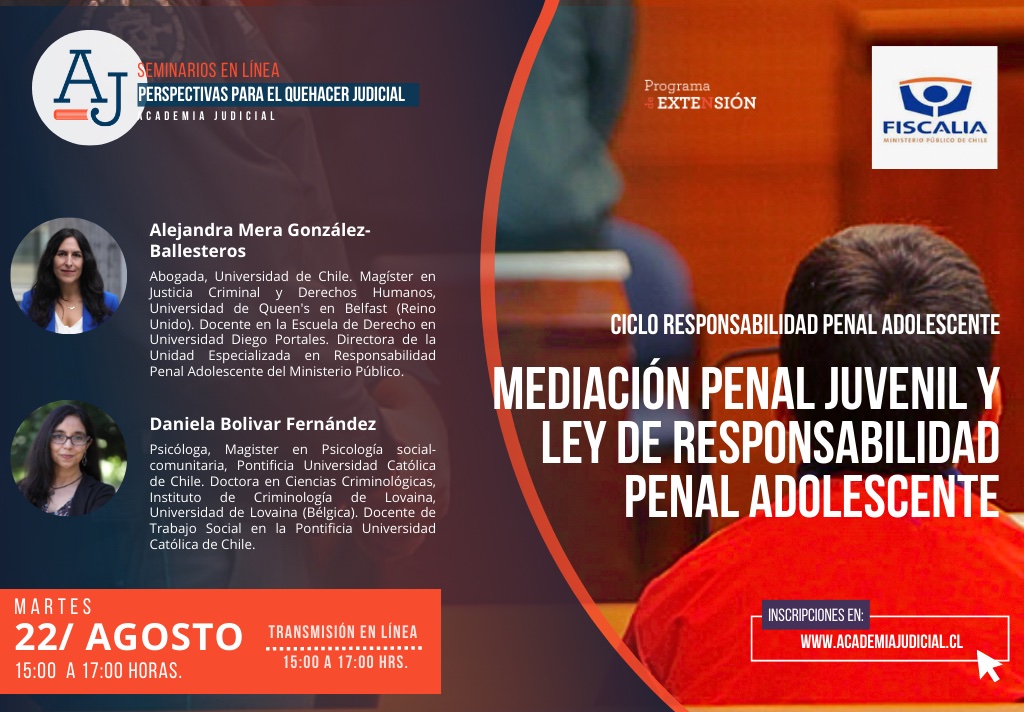 Mediación penal juvenil y ley de Responsabilidad Penal Adolescente / Alejandra Mera, Daniela Bolivar / Penal, RPA