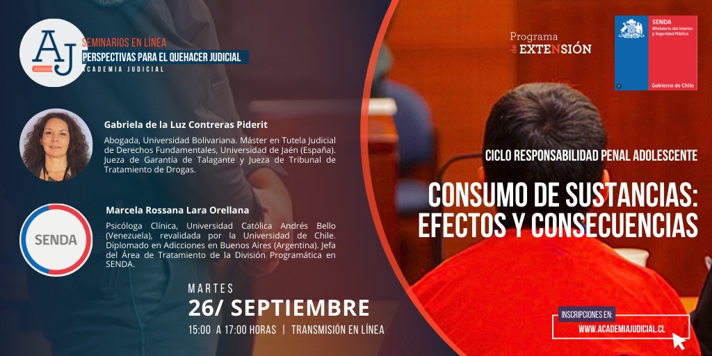 Consumo de sustancias: efectos y consecuencias / Gabriela Contreras, Marcela Lara / Penal, RPA