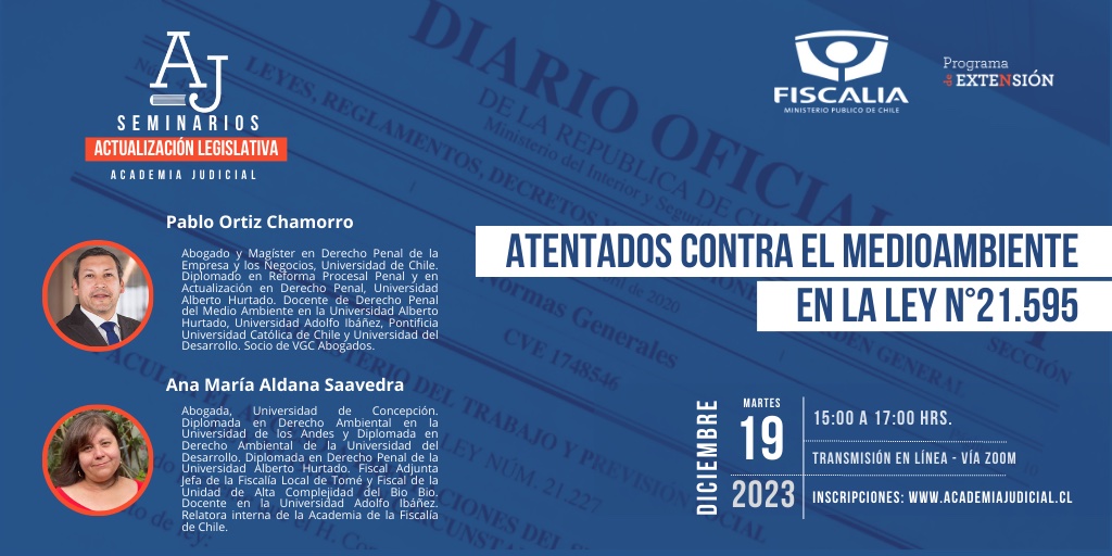 Atentados contra el medioambiente en la Ley N°21.595 / Ana María Aldana, Pablo Ortiz / Penal