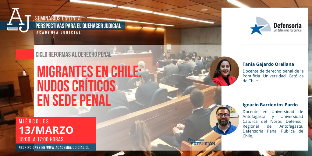 Migrantes en Chile: nudos críticos en sede penal / Tania Gajardo, Ignacio Barrientos / Penal