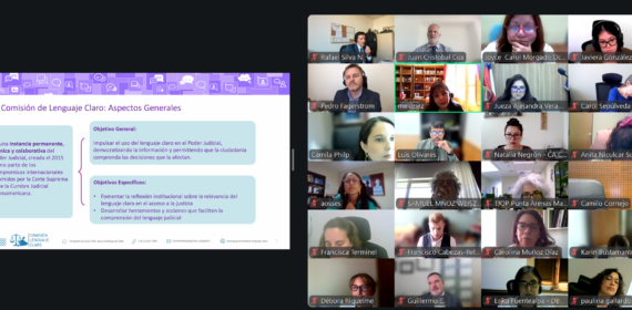 Academia Judicial participó en reunión de trabajo de la Comisión de Lenguaje Claro